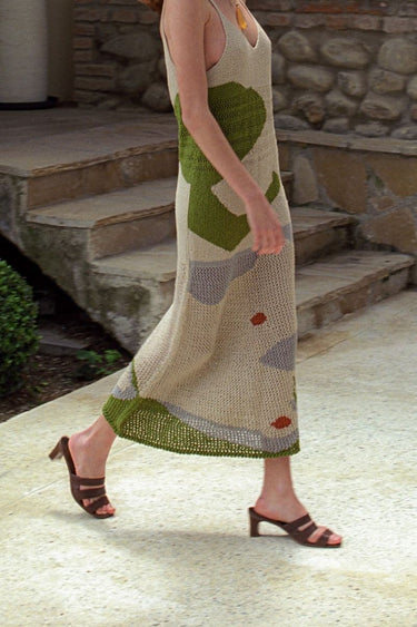 SURREAL KNITTED MIDI DRESS