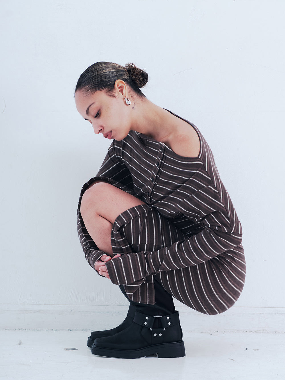 ALEXIA LONG DRESS IN STRIPE