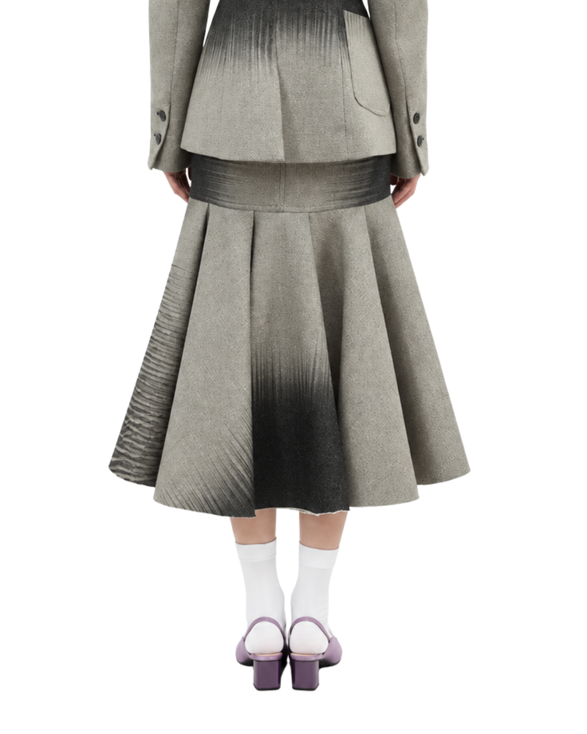 EMERALD Pleated Midi Skirt