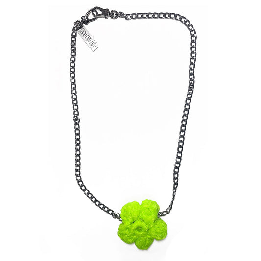 Signature Hand Crochet Flower Belt / Keychain_ Neon Green