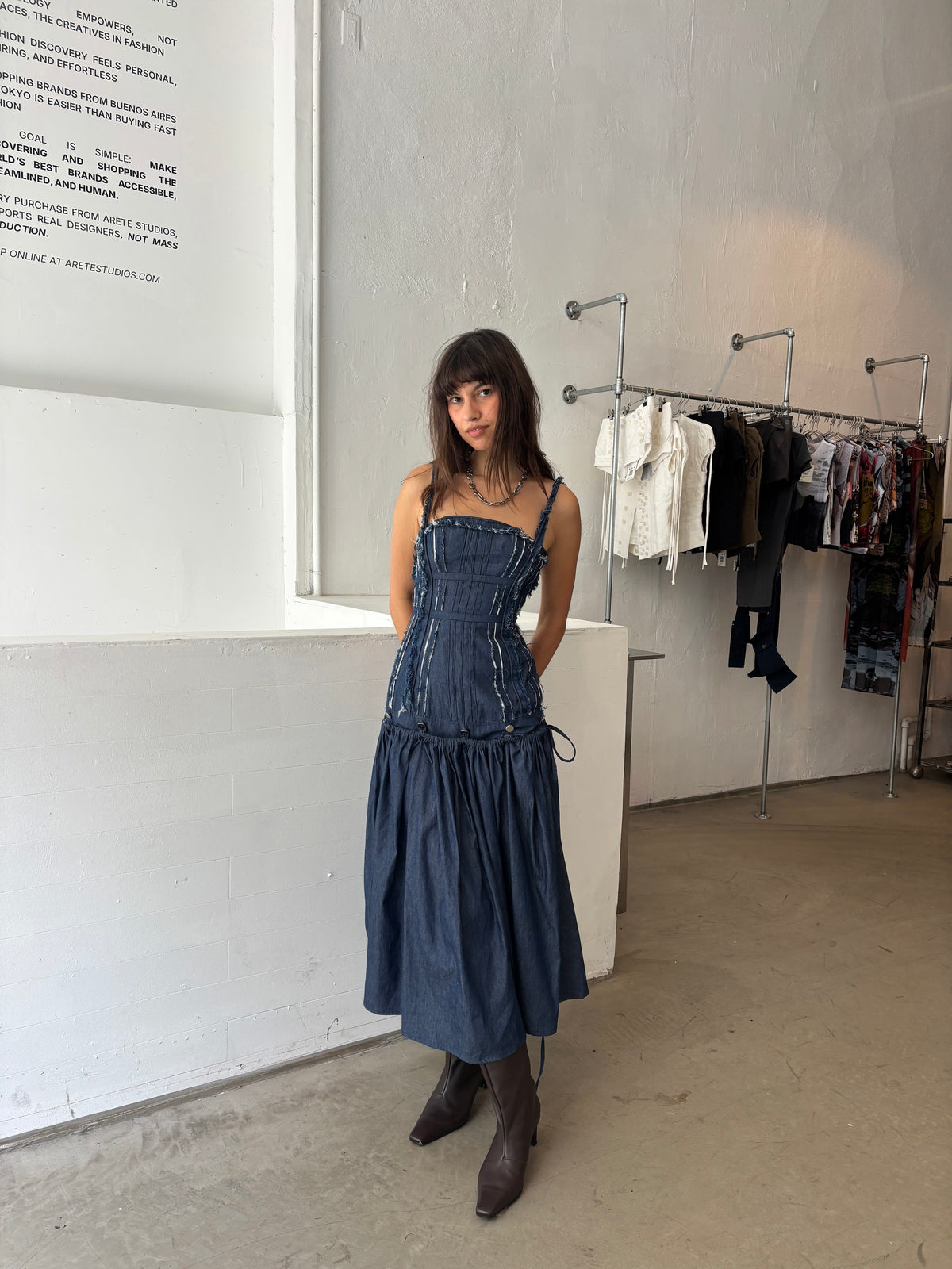 Denim two piece dress