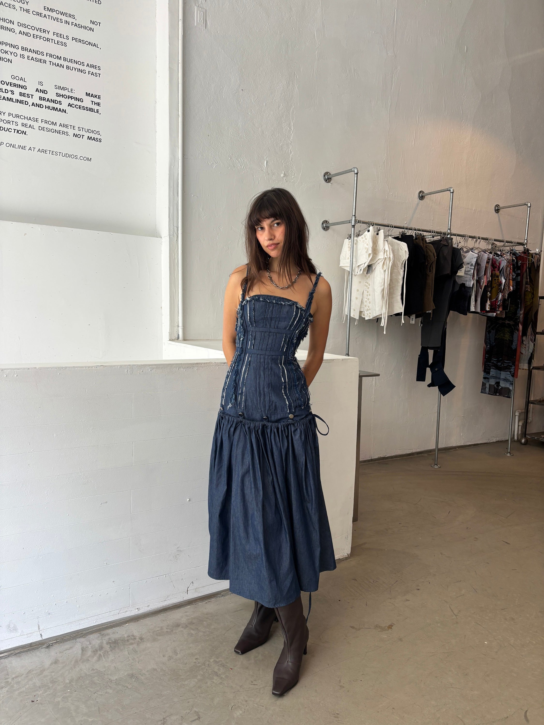 Denim two piece dress
