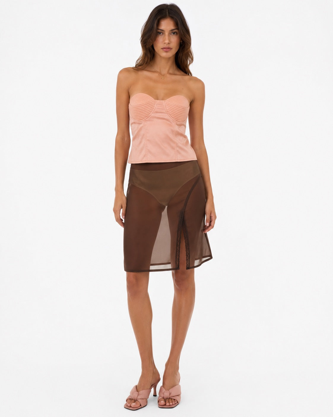 Shantung bustier