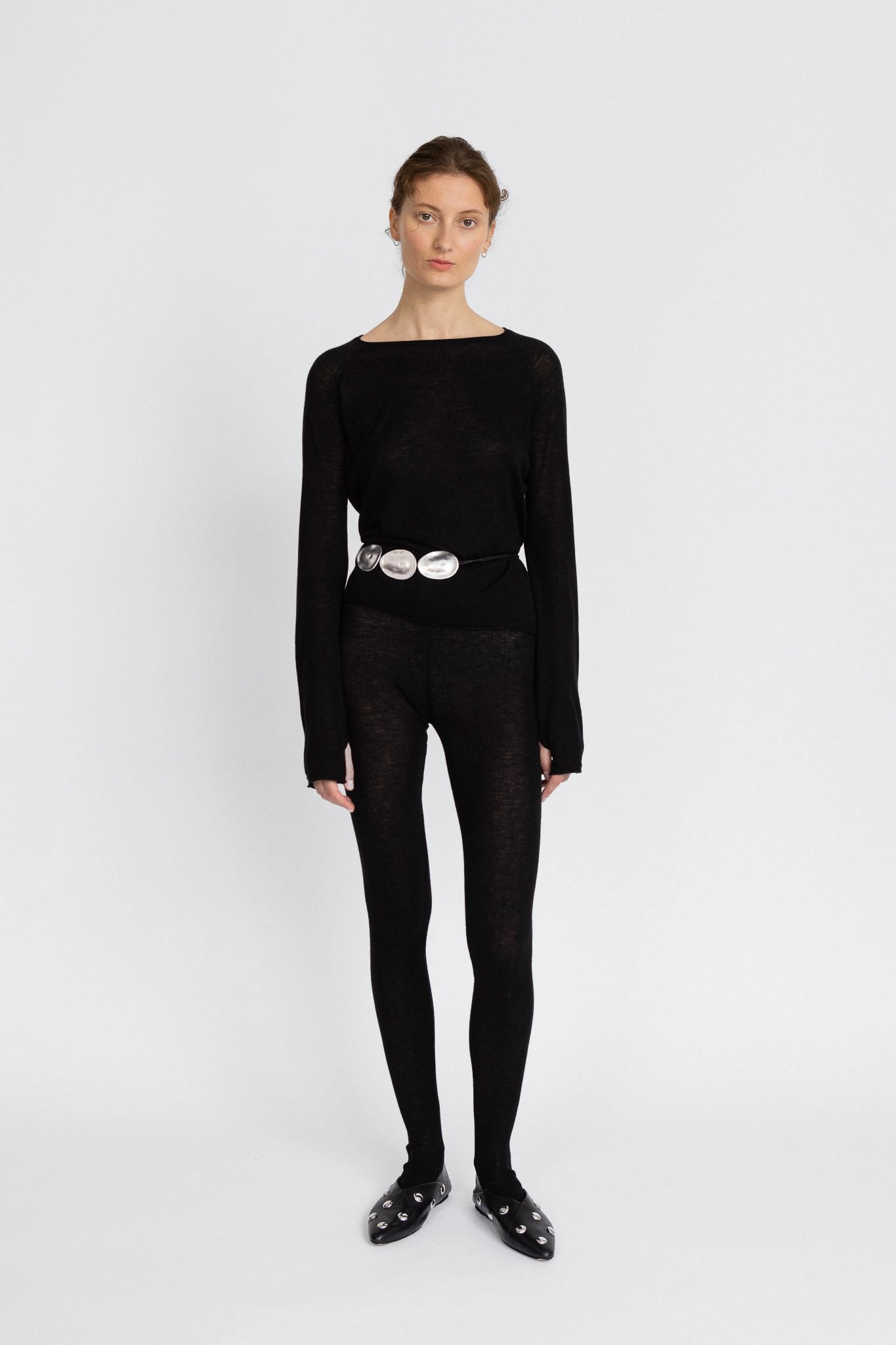 Core Sheer Merino Top in Black