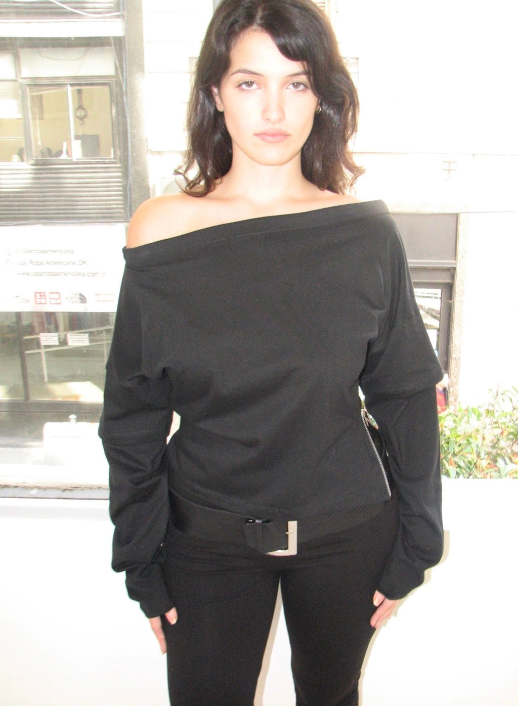REMERA ONE ZIP - LONG SLEEVE - BLACK