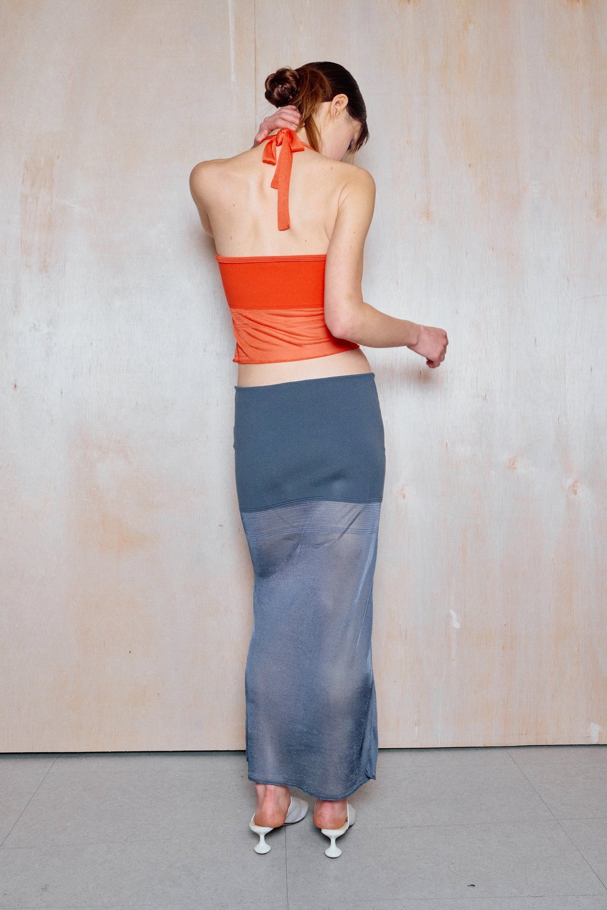 The Whisper Halter Top in Tomato