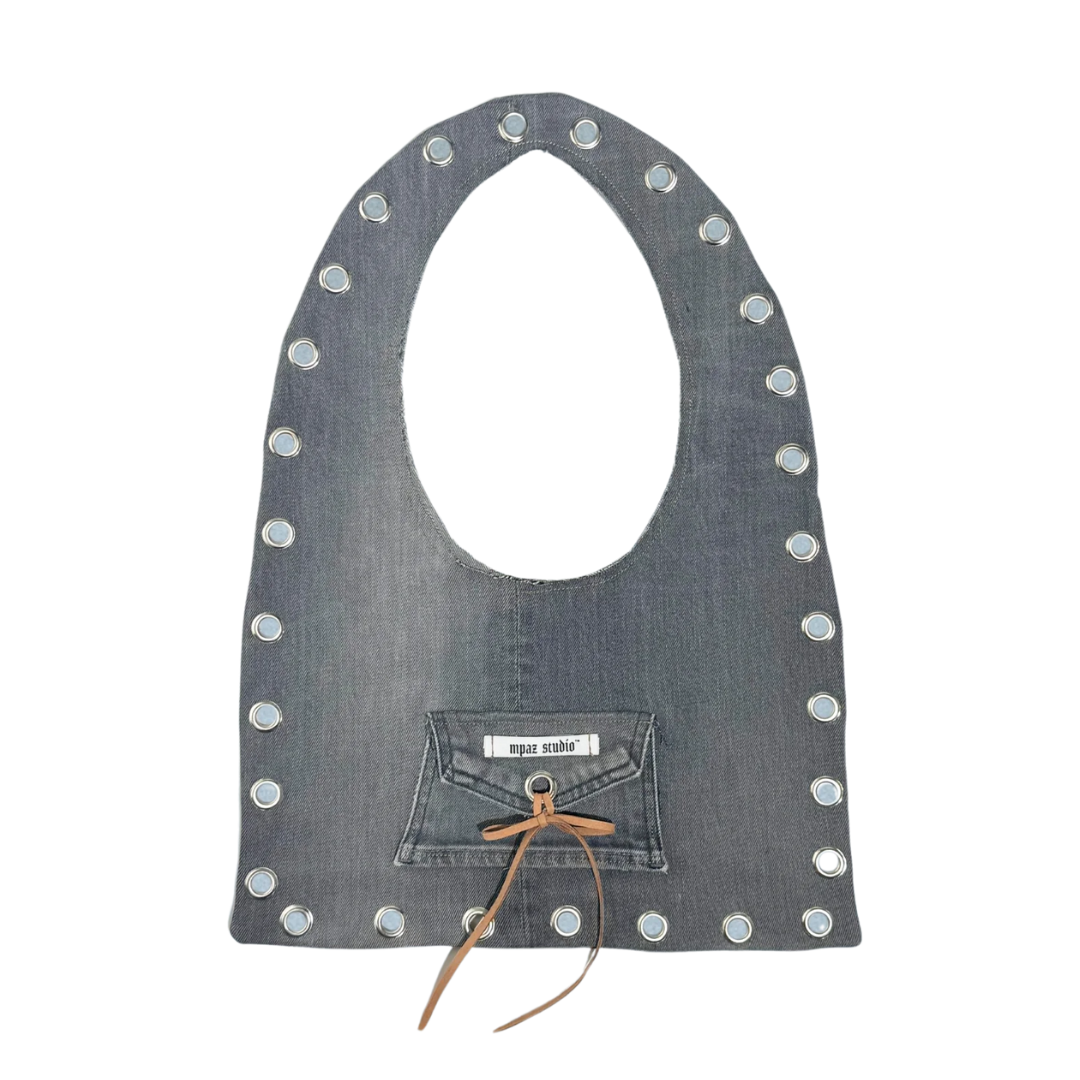 Recycled Denim Studded Bag