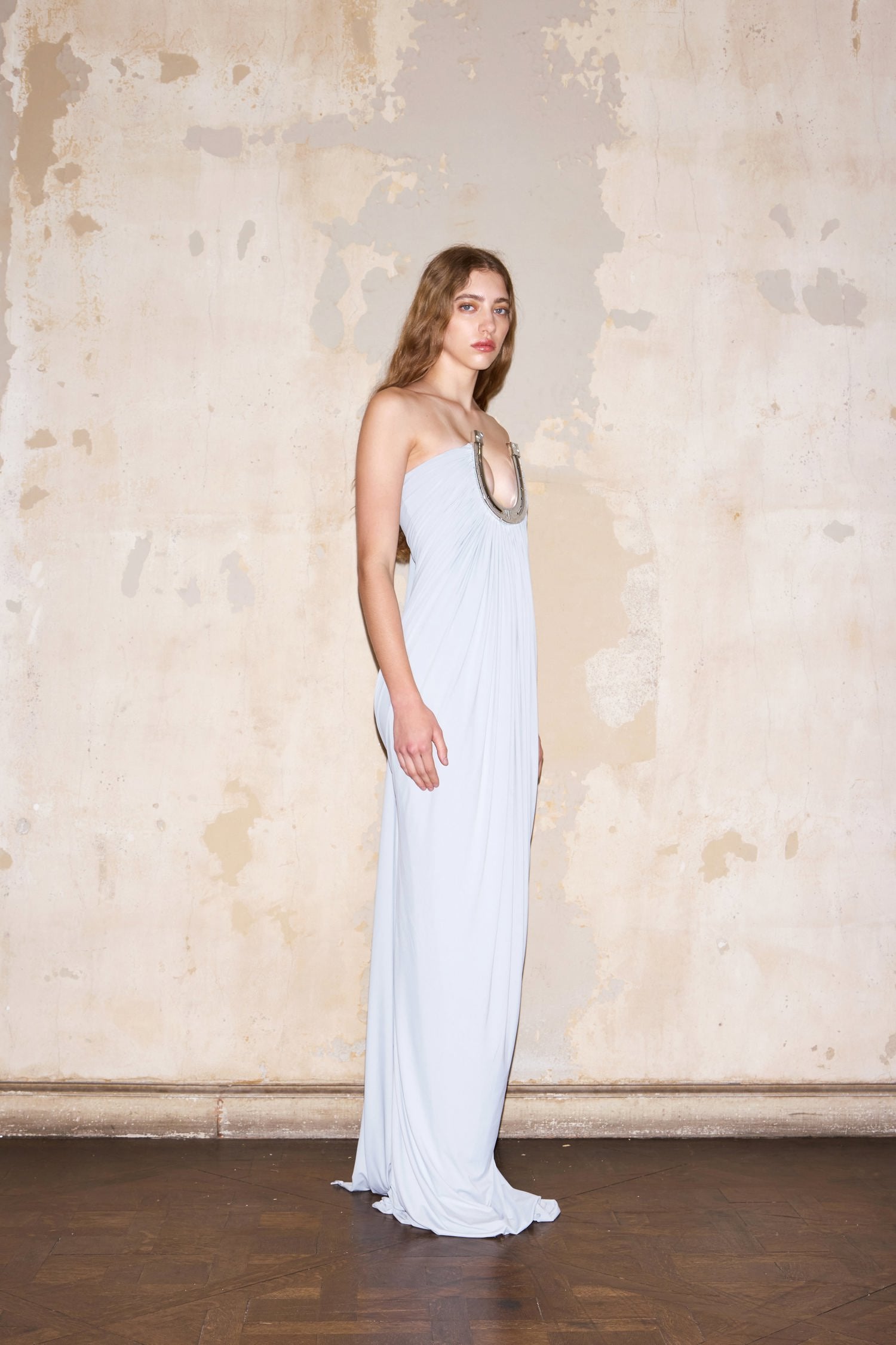 VEDIA DRESS LIGHT GREY