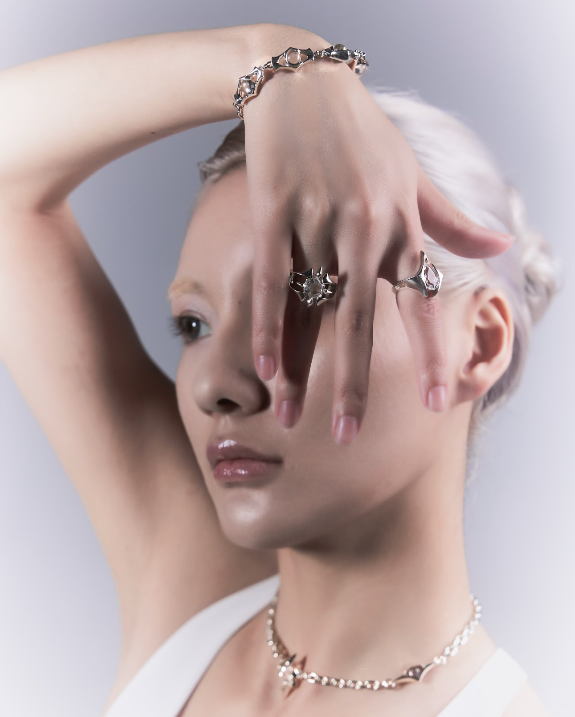 Orbit Bracelet | Silver & Clear Quartz