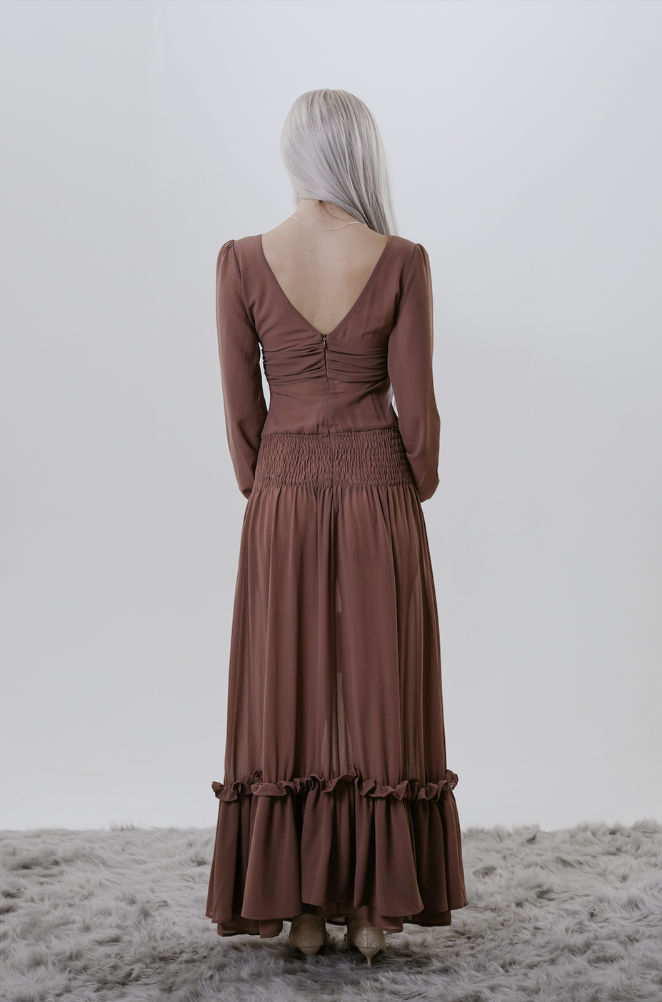 Vault Dress in Mauve