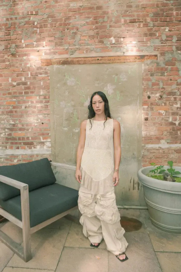 POINTELLE CUPCAKE KNIT TOP_ CREAM