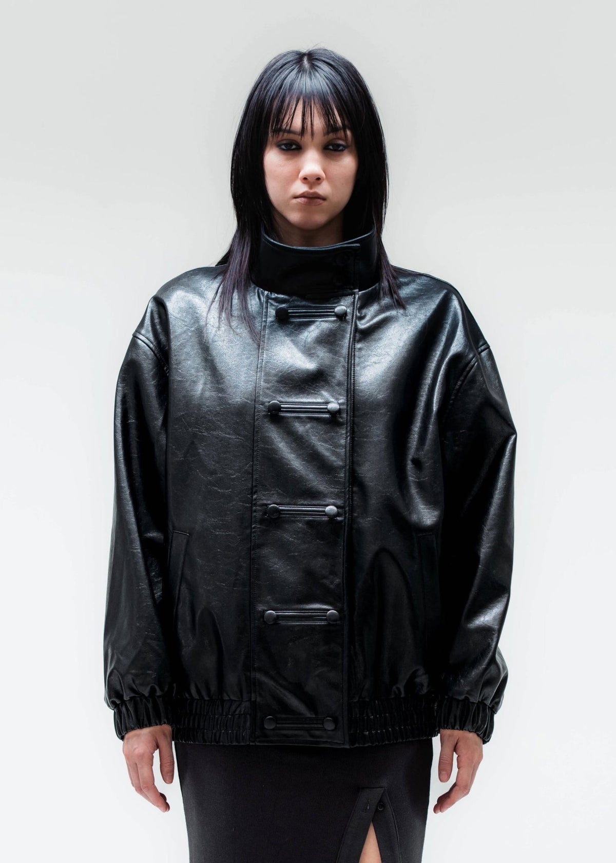 THE SPEED JACKET IN PATENT BLACK