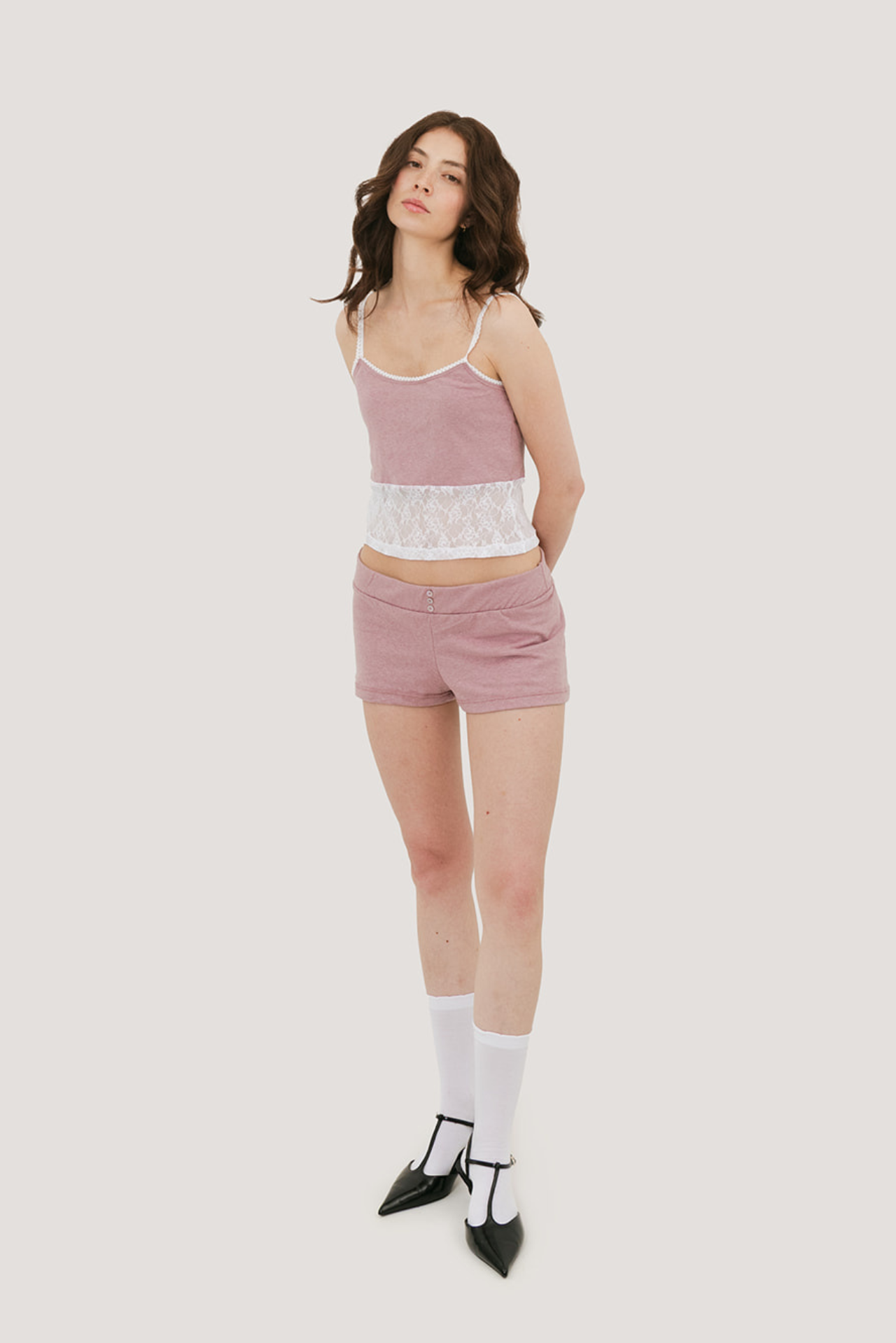 Elena Three Button Mini Short