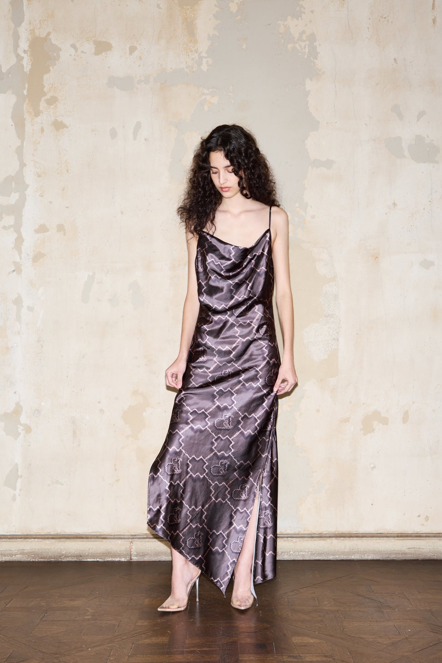 BABY DOLL DRESS BROWN PRINT