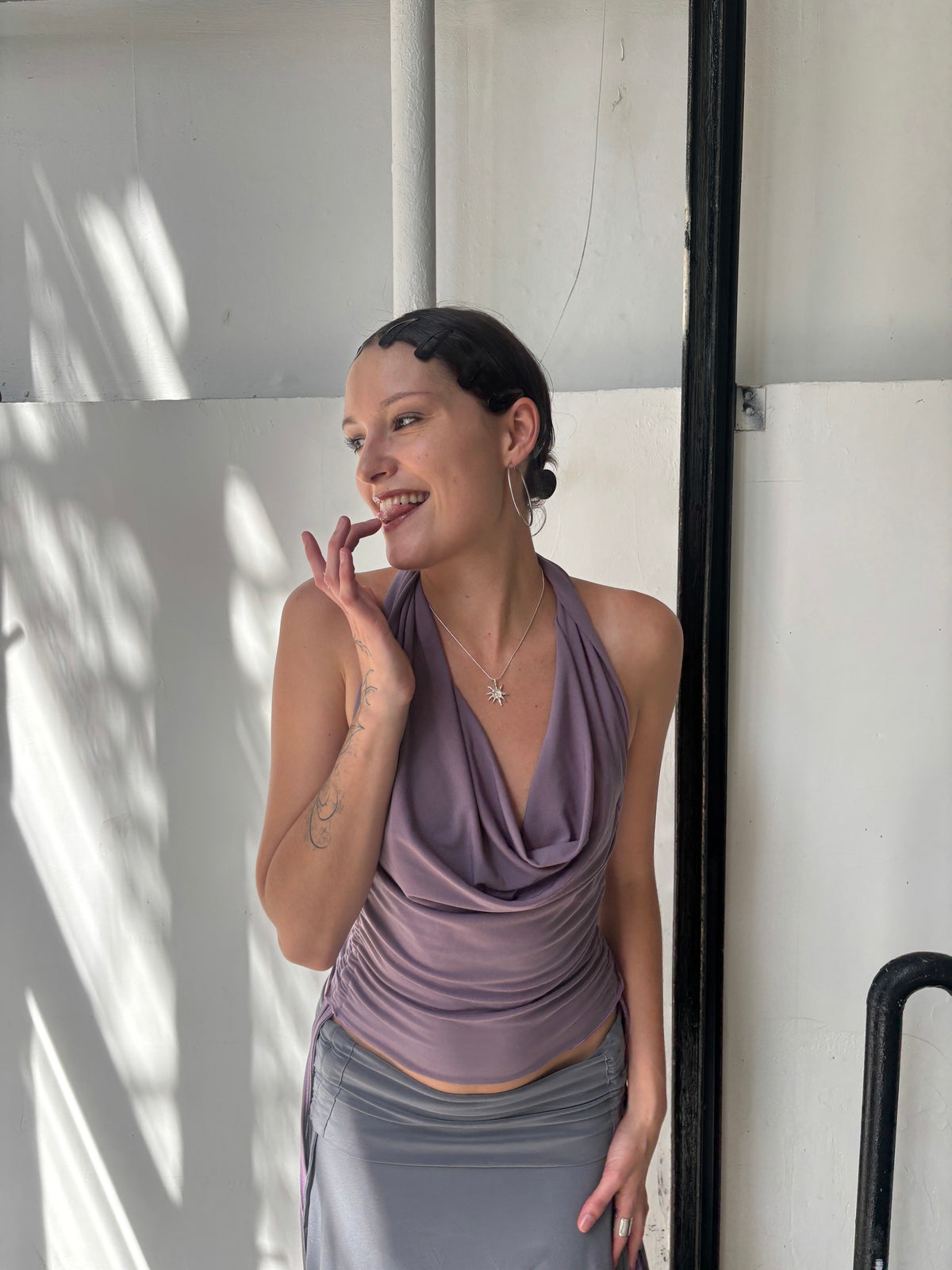 PURPLE MULTIWAY TOP