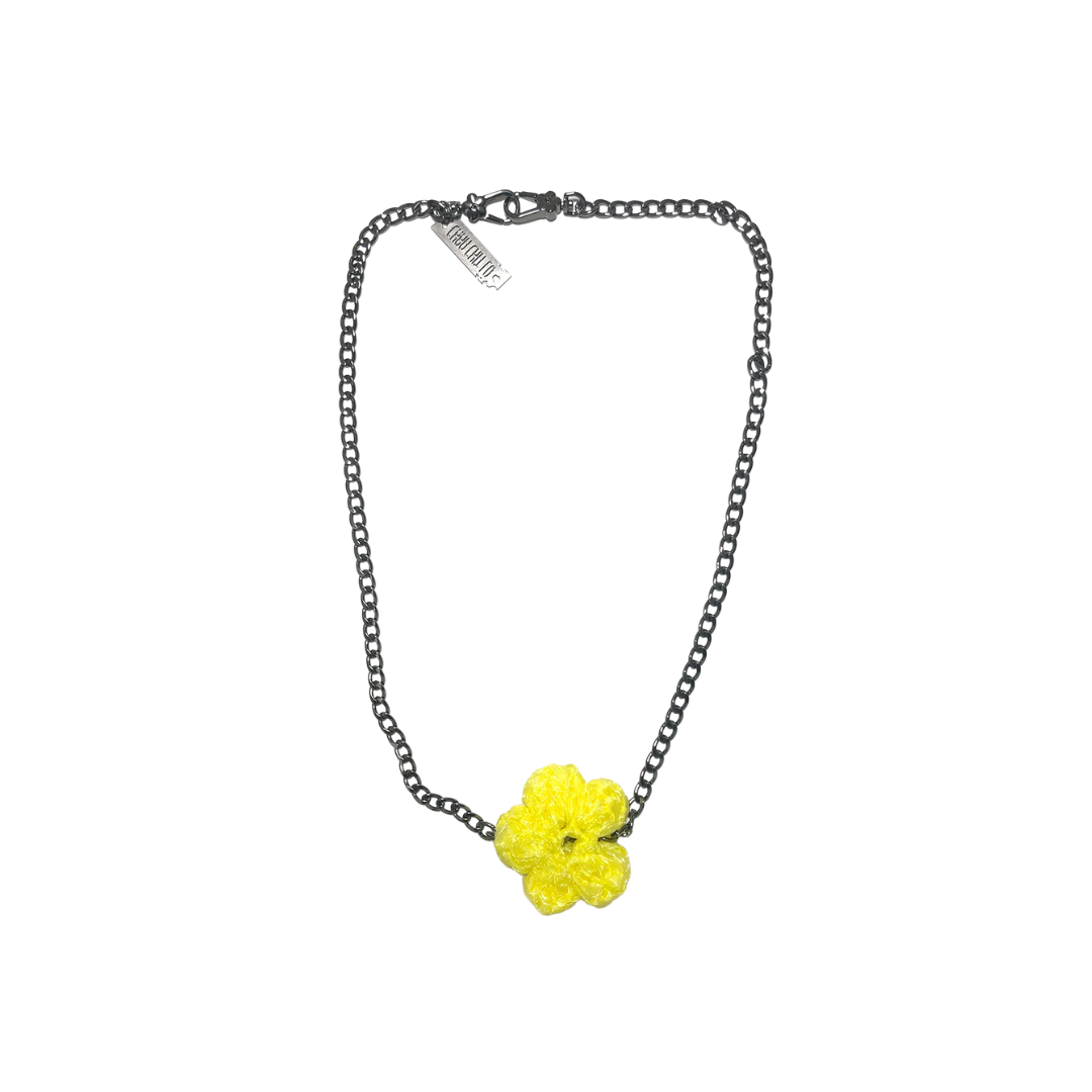 Signature Hand Crochet Flower Belt / Keychain_ Yellow