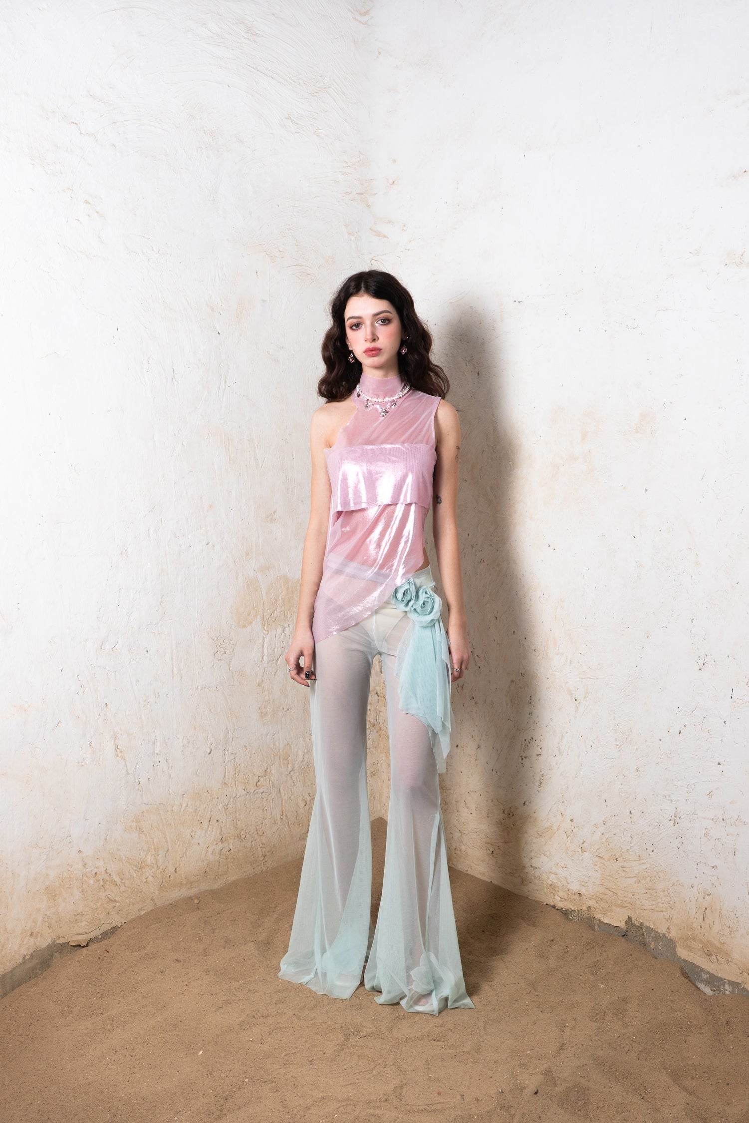 Metallic Pink Neptune Top