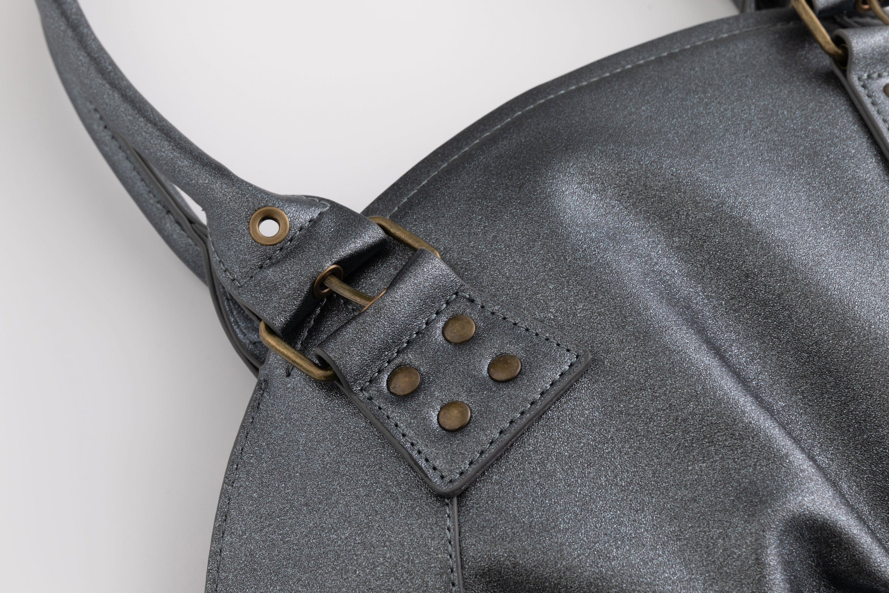 The Croissant Bag Dark Silver
