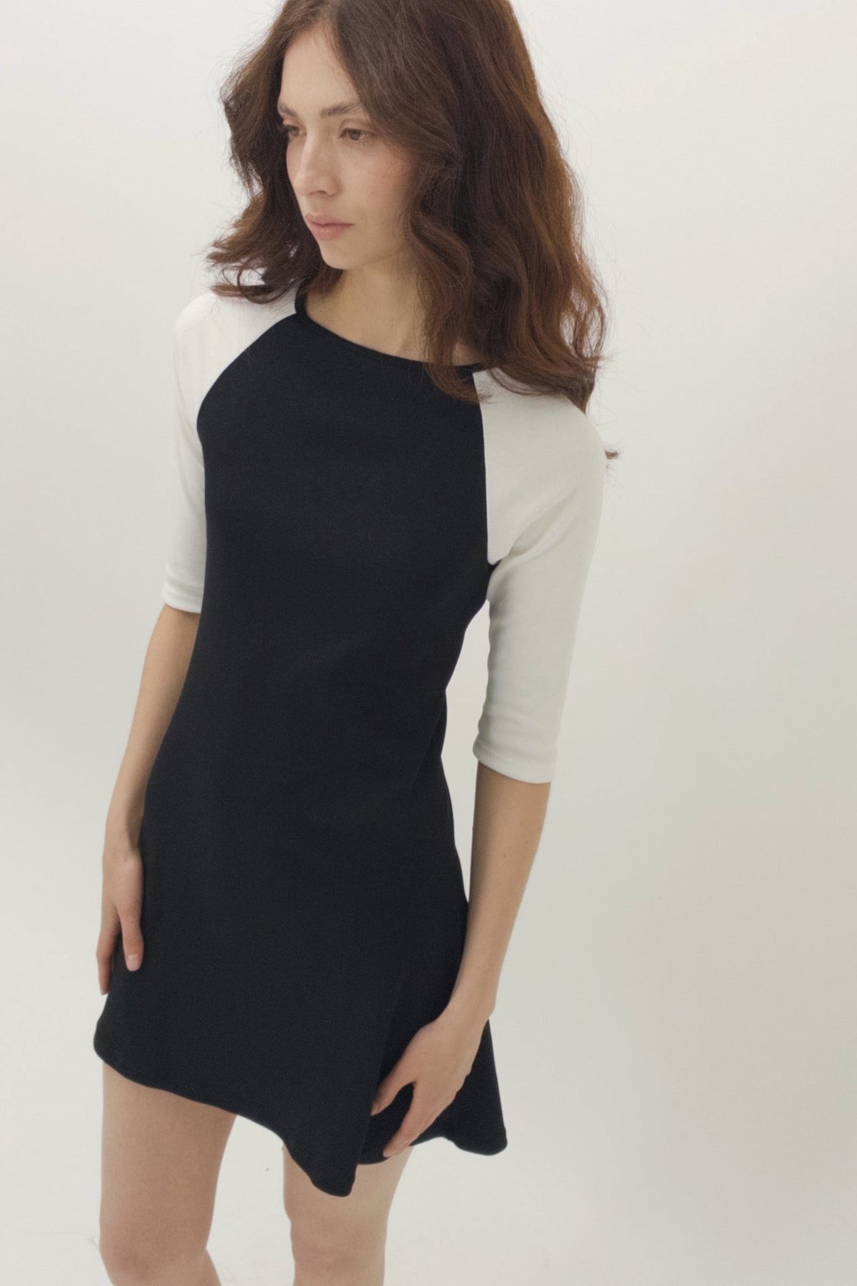 The 3/4 Sleeve Raglan Mini Dress