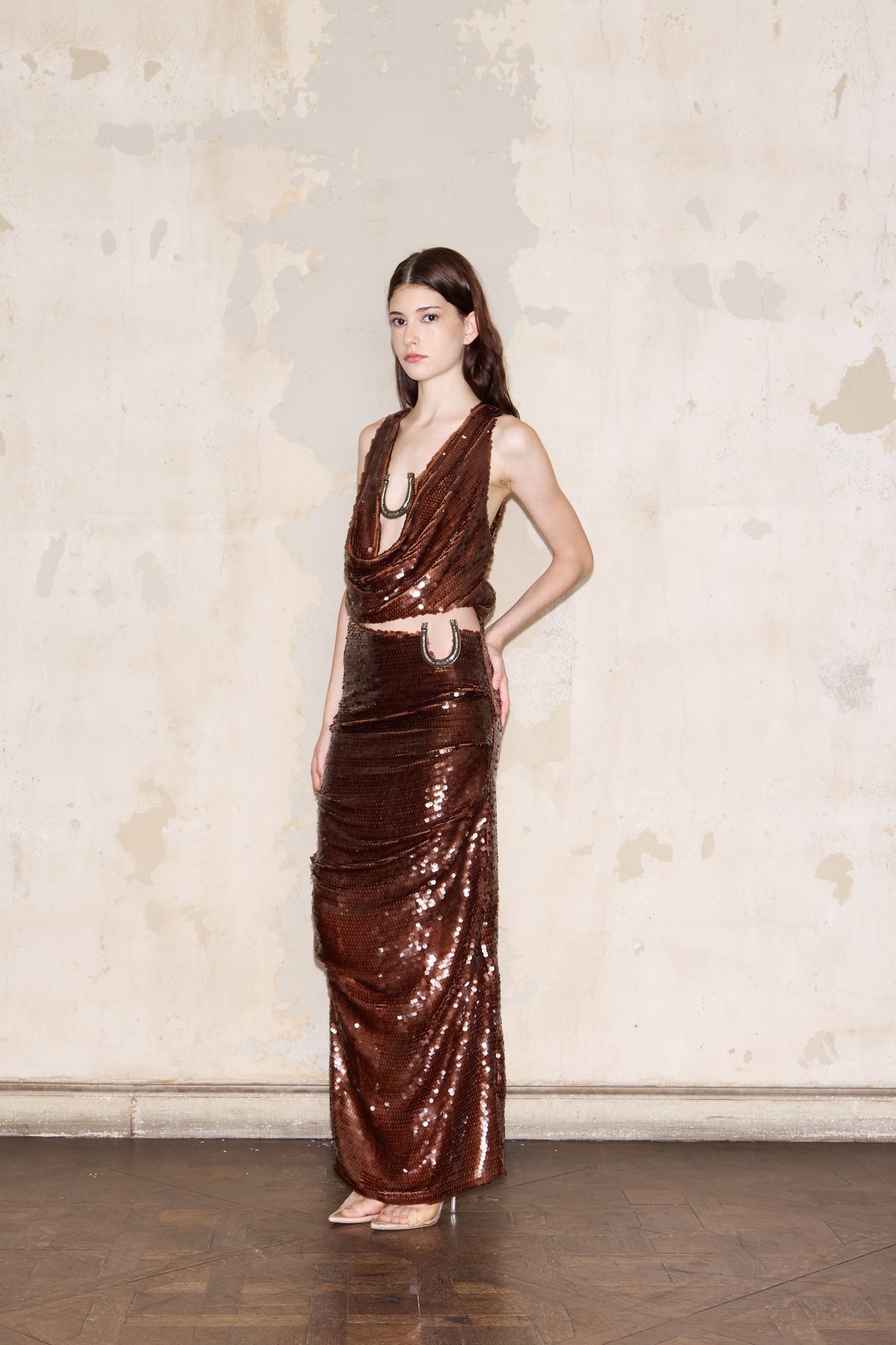 TISCORNIA TOP BROWN