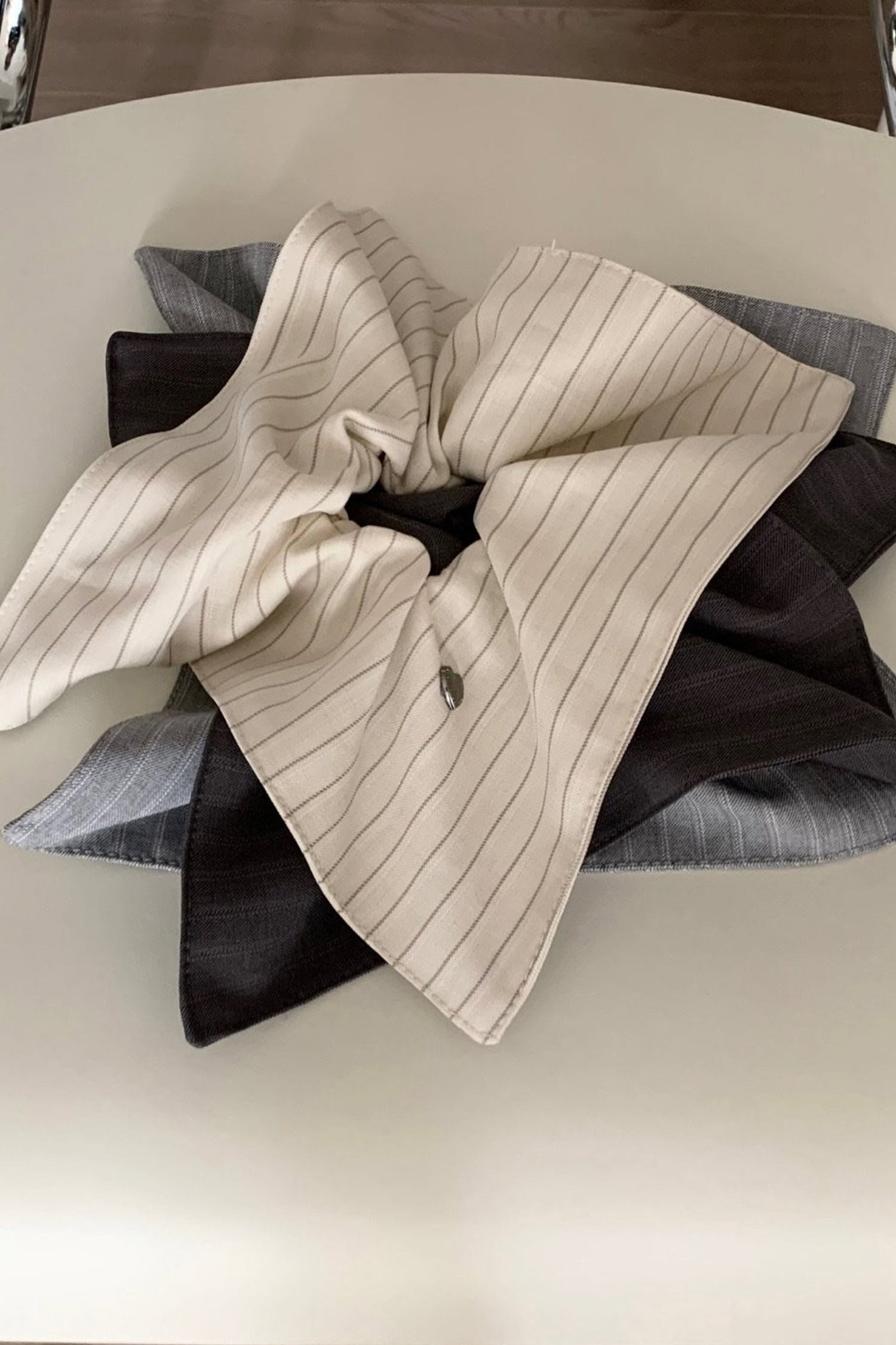 Square Stripe Scrunchie
