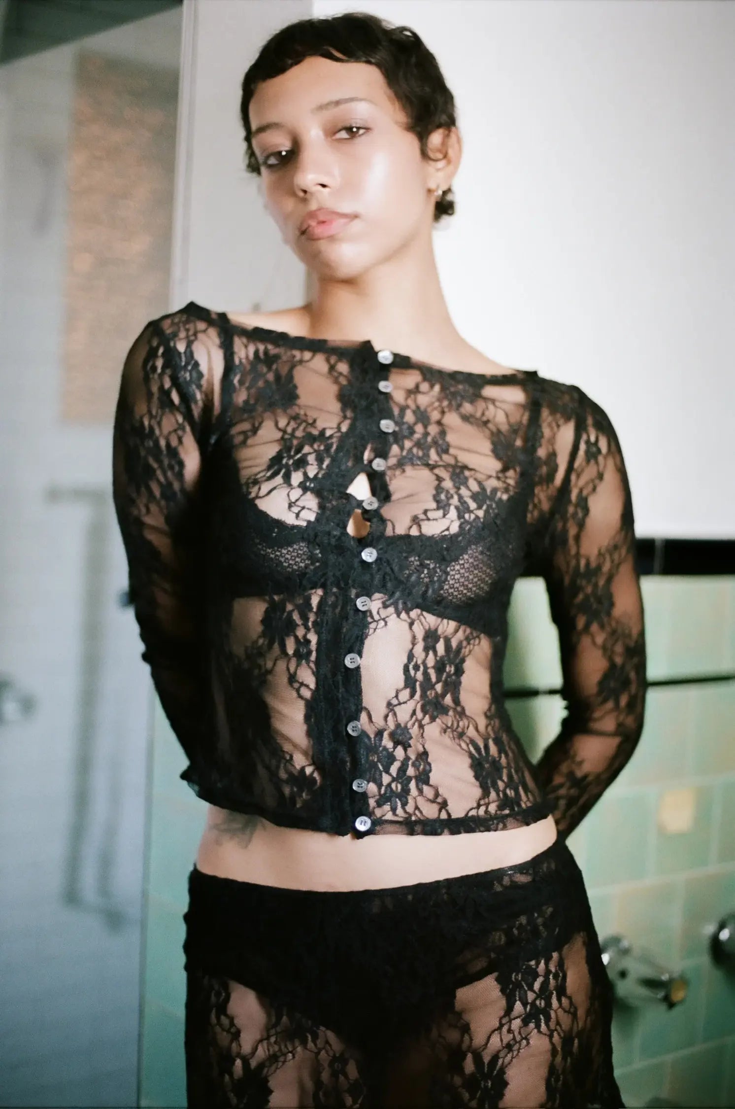 Mars Cardigan in Midnight Lace