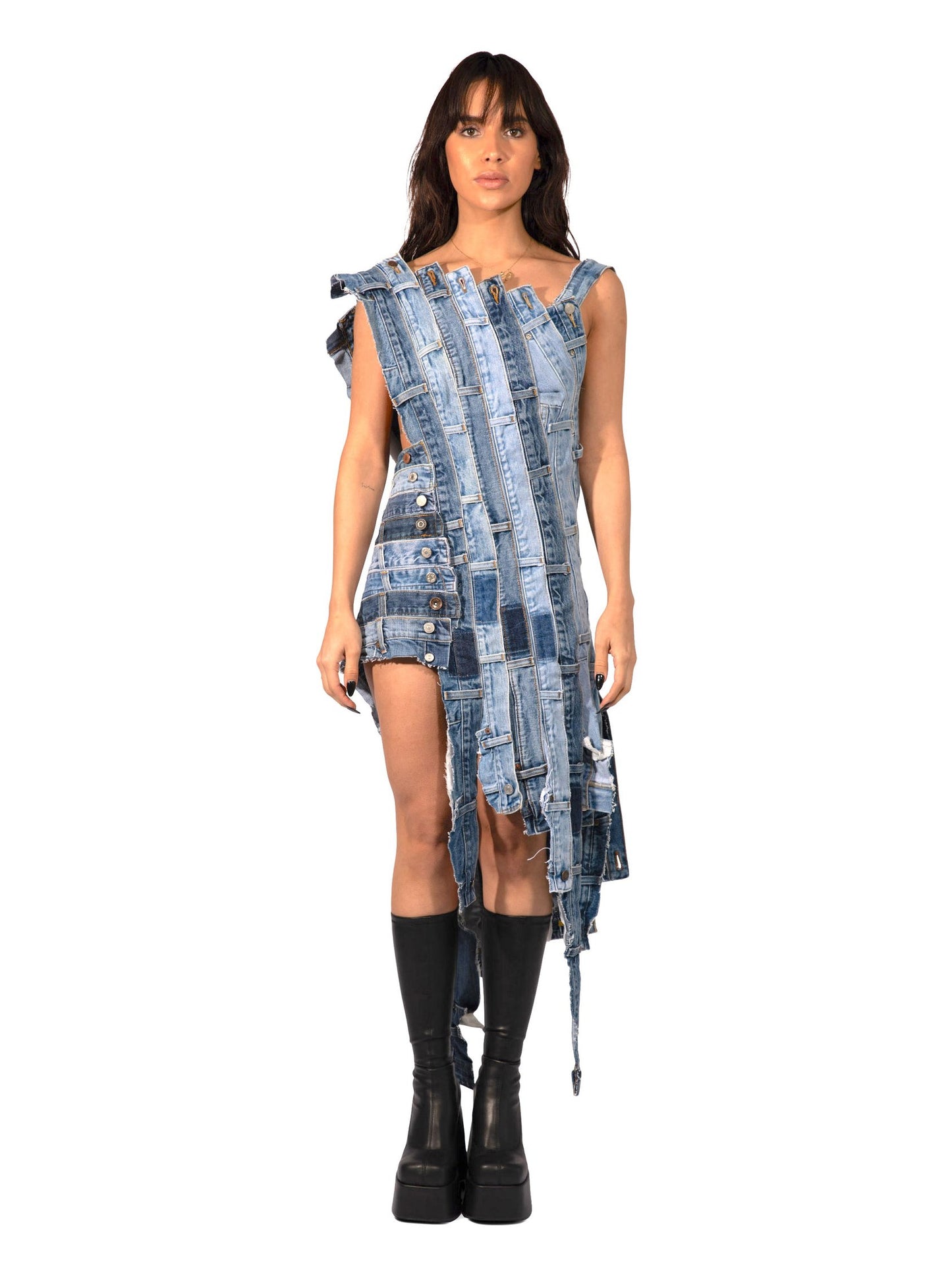 RECYCLED DNM OCEAN DRESS
