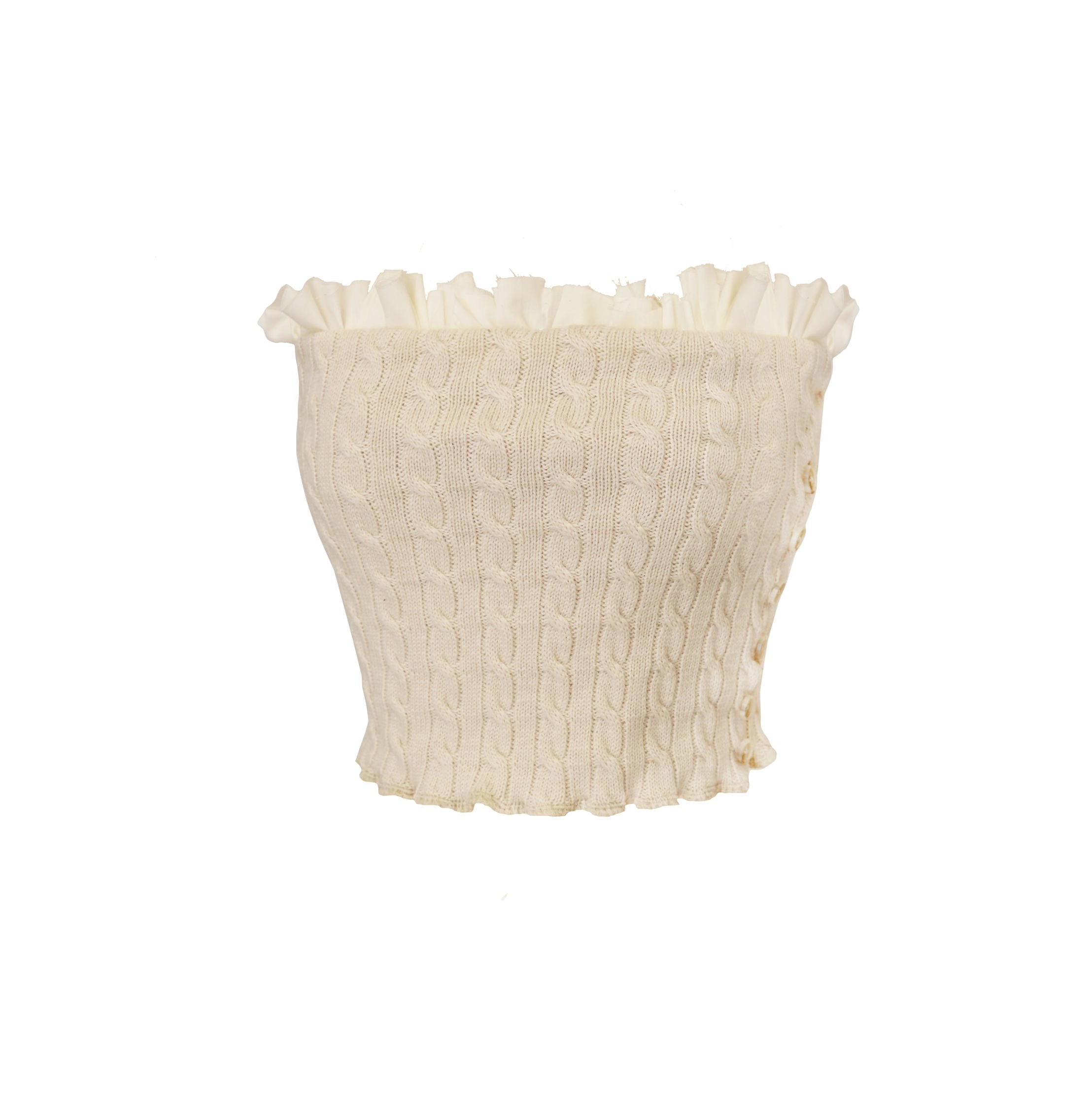 Cable Knit Blew Tube Top