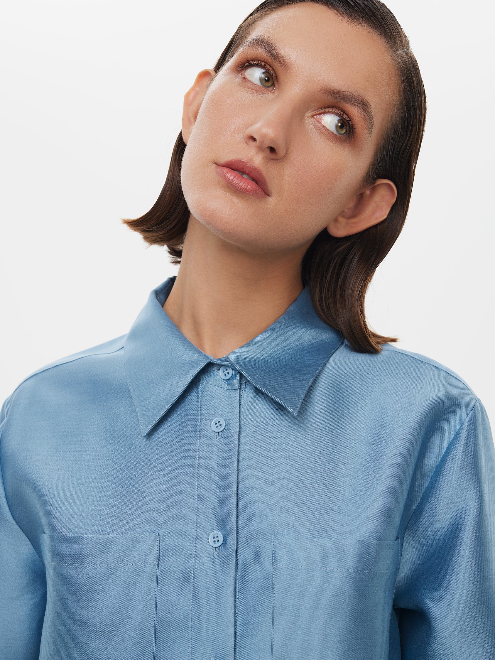 Calla Shirt in Steel Blue