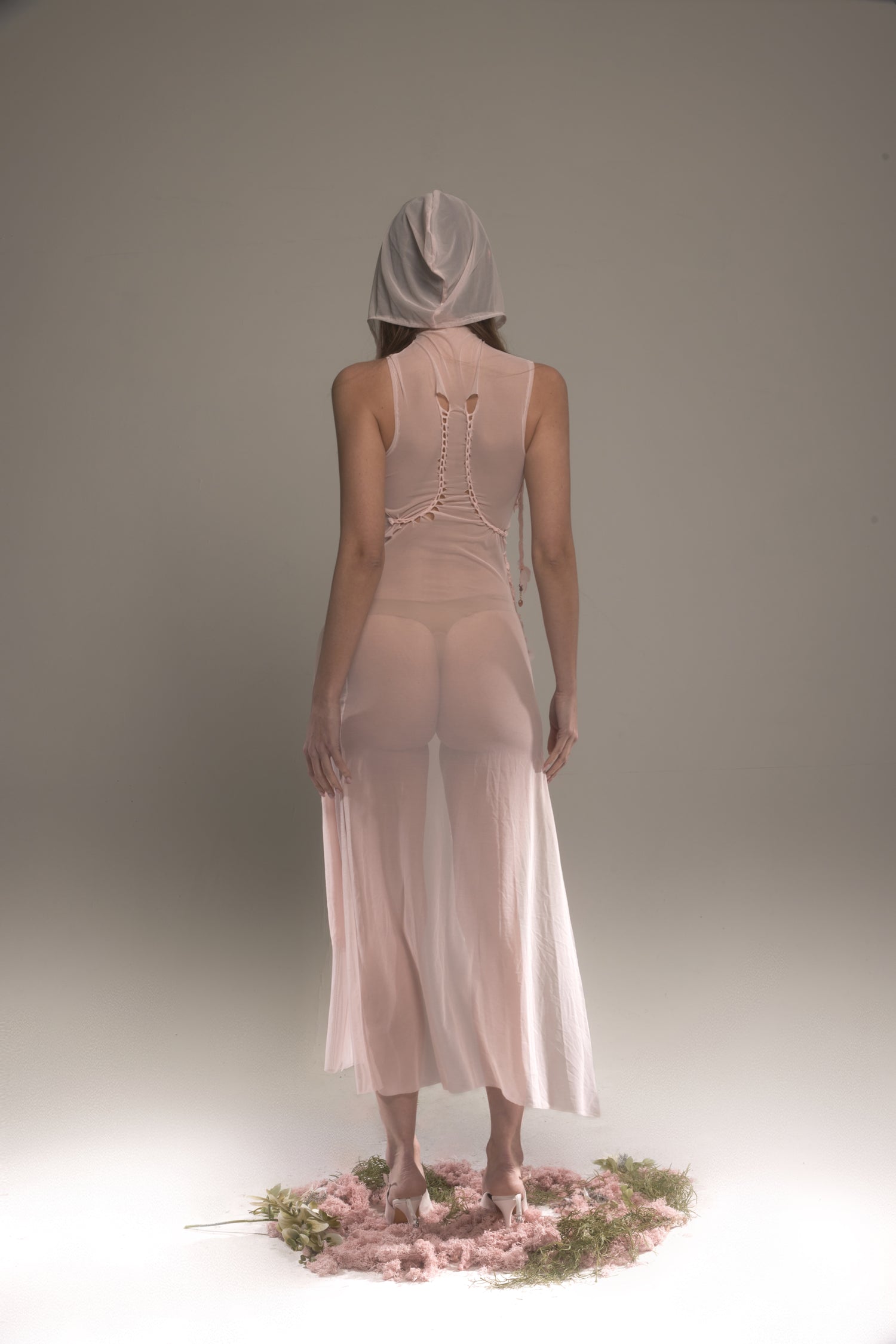 Pale Pink Nyx Dress with Hood