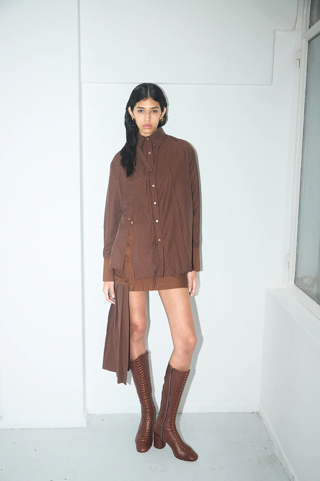 Luisa Shirt Chocolate Striped