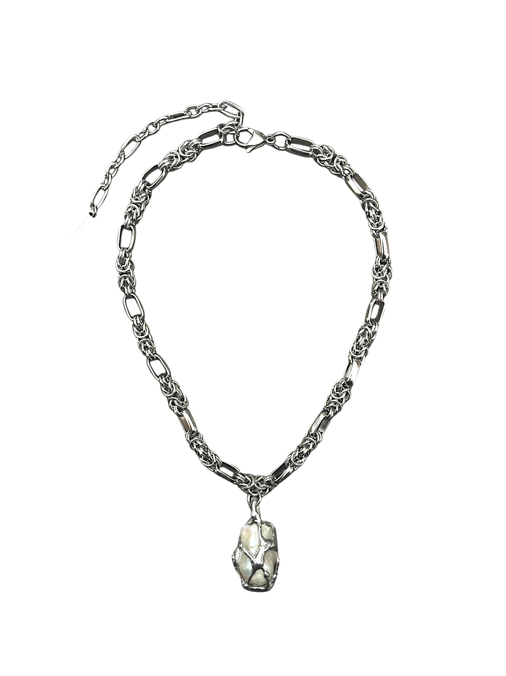 3D Encased Pearl Necklace