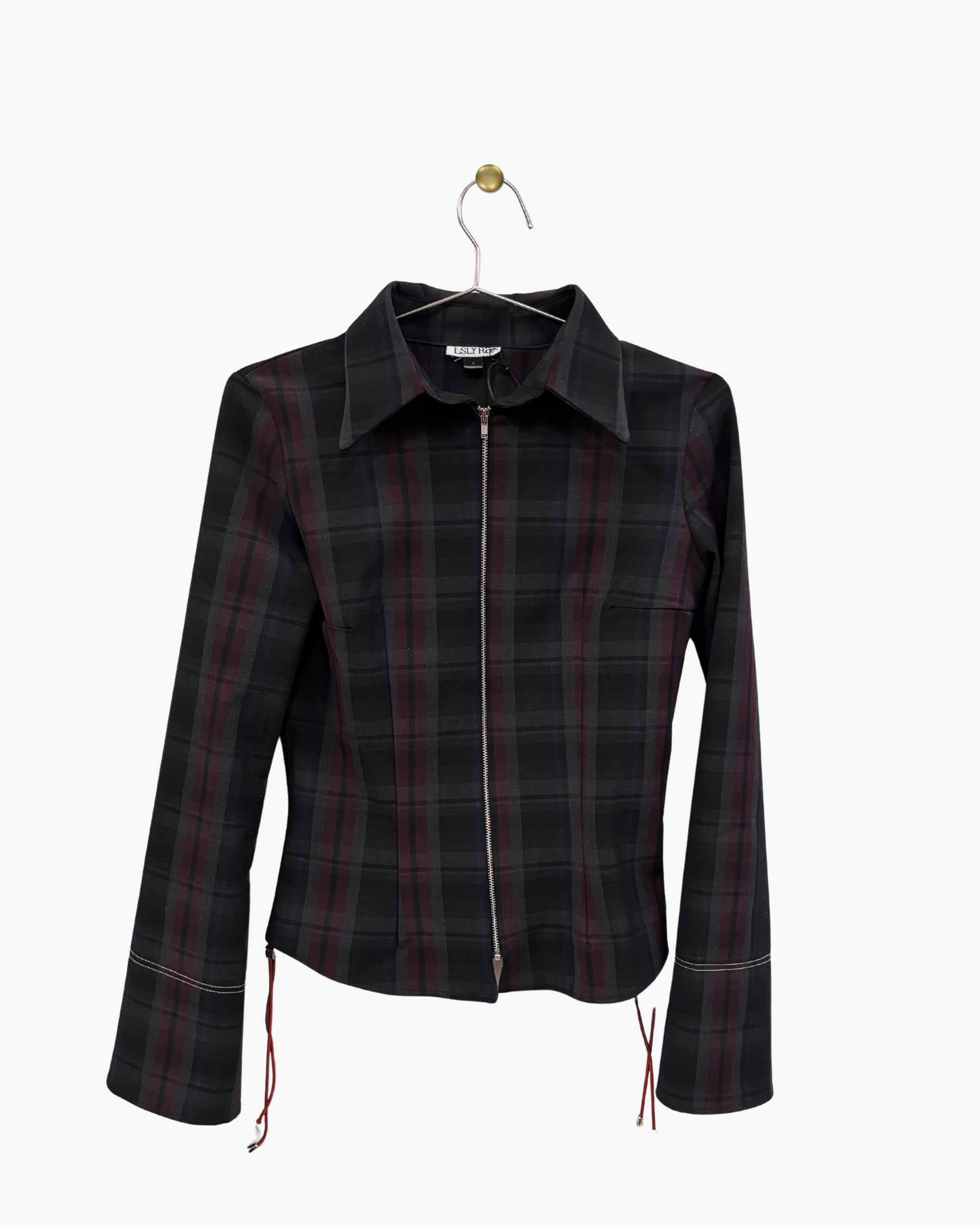 BÆU TOP - PLAID OR BLACK